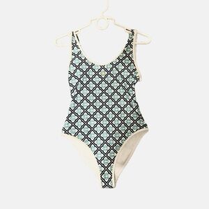 Casablanca Monogram Patterned One-Piece Swimsuit